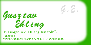 gusztav ehling business card